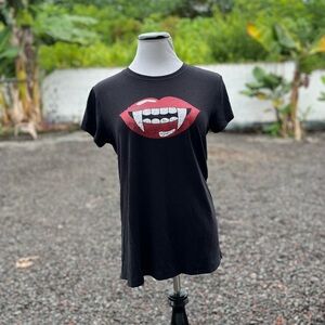 City Streets Black Vampire Mouth Top